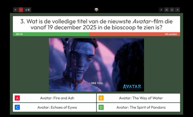 Ultieme 2025 Quiz voorbeeldvraag 4