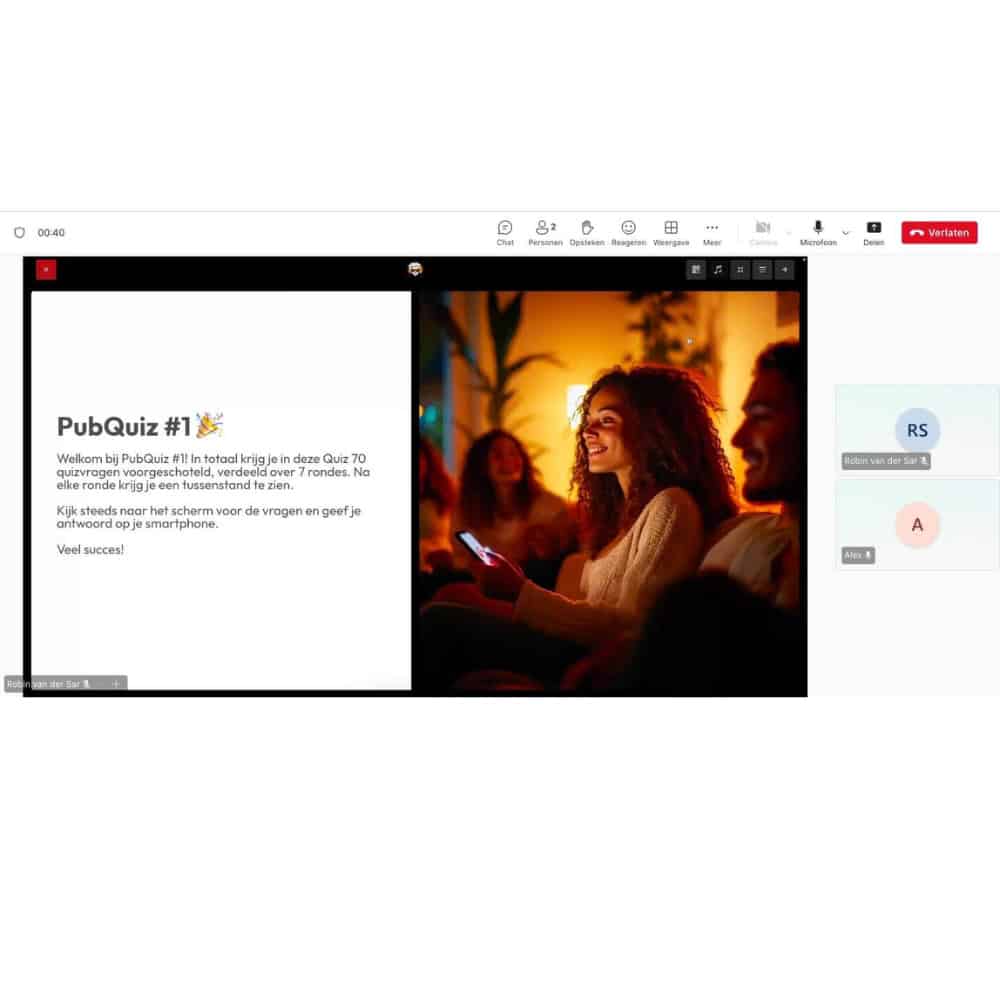pubquiz organiseren via Microsoft Teams